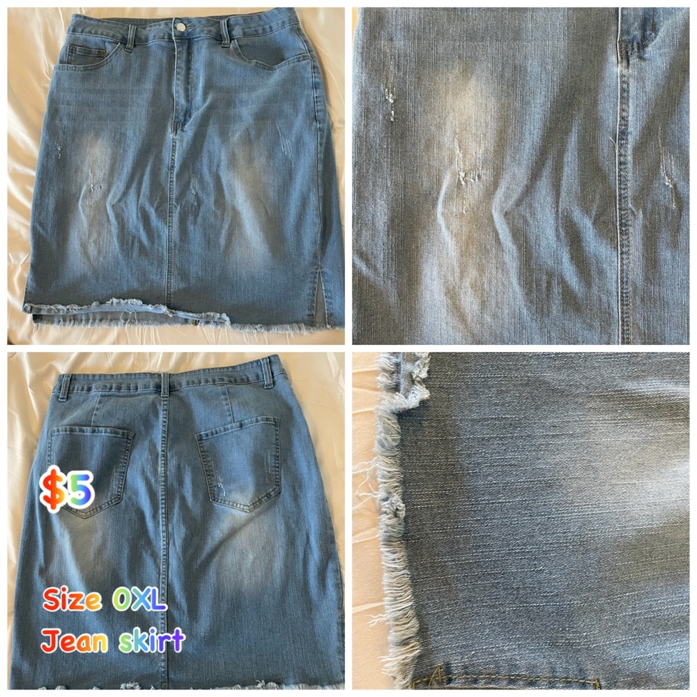Blue Denim Jean Skirt